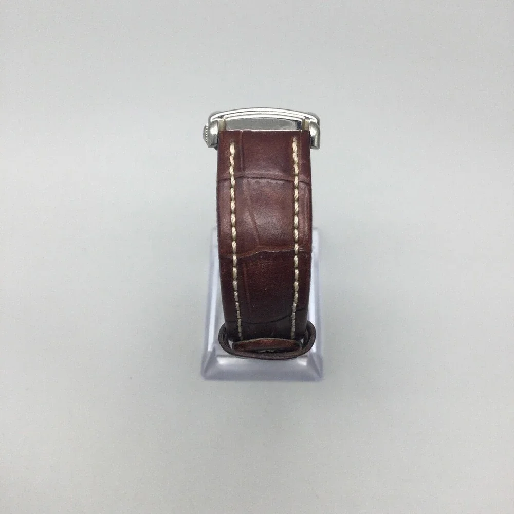 Emporio Armani Womens Watch 24mm Beige Dial Brown Leather AR2004 New Battery